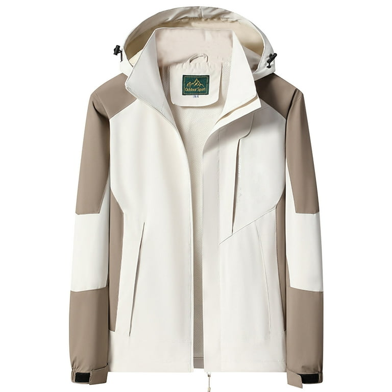 Colour block rain jacket online