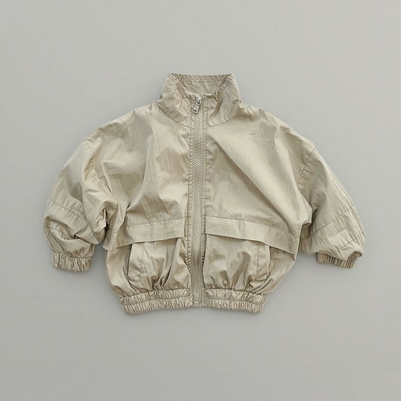 Wind Breaker Kids Boys Windbreaker Jacket Zip Up Jacket Lightweight Jacket Fall Clothes Girls Size 5-6 Years Clothes