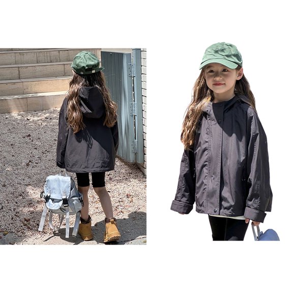 Wind Breaker Kids Boys Windbreaker Jacket Zipper Hoodie Light Jacket for Girls Fall Jacket Boys Sweatshirts Size 8-9 Years
