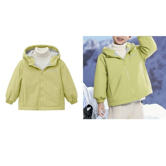 Wind Breaker Kids Lined Thickened Windbreaker Jacket Zippered Hoodies Girls Lightweight Jacket Fall Coat Size 6-7 Years Girls Jacket