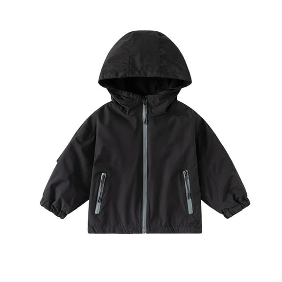 Wind Breaker Toddler Boys Windbreaker Jacket Hoodie Zip Up Toddler Light Jacket Fall Clothes Boys Hoodies Size 2-3 Years
