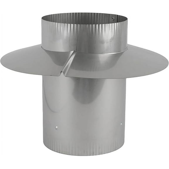 Wind Cap Adapter | Mount Chimney Cap on Double or Triple Wall Pipe + Quality Constructed 26 Gauge Stainless Steel w/Galvanized Collar - FAMCO (10 inch)