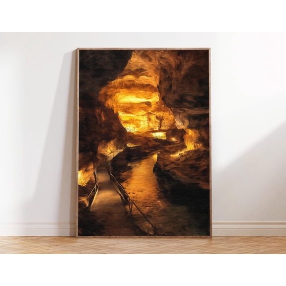 Wind Cave South Dakota Underground Caverns National Park Art, Unframed Paper Print Size 12x18