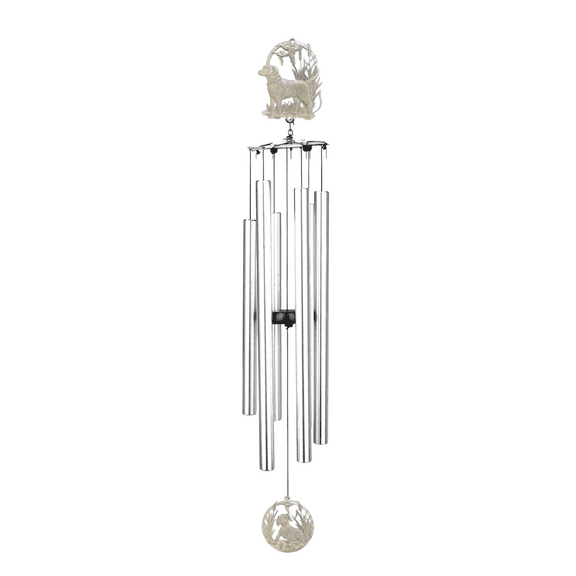 Wind Chime - 36in Dog - Silver Tube