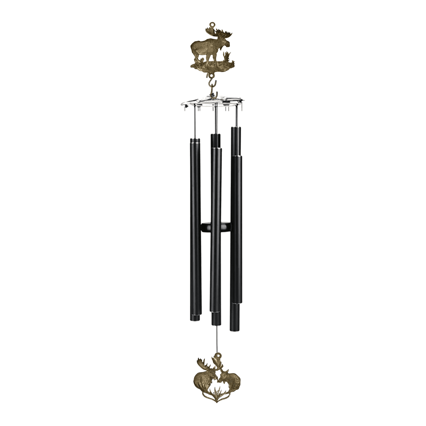 Wind Chime - 36in Moose - Black Tube