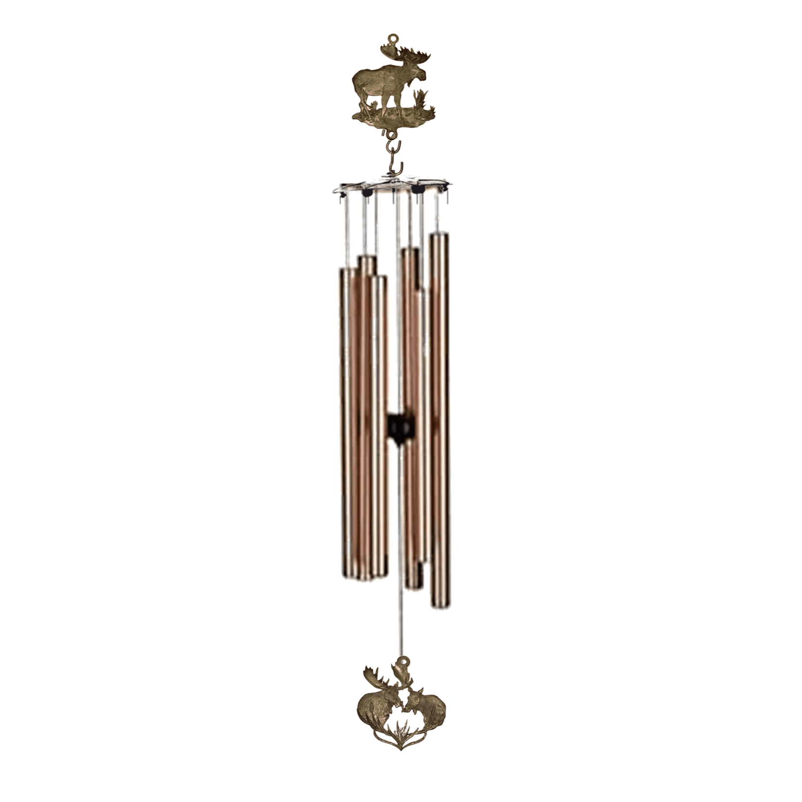 Wind Chime - 36in Moose - Gold Tube