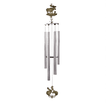 Wind Chime - 36in Moose - Silver Tube