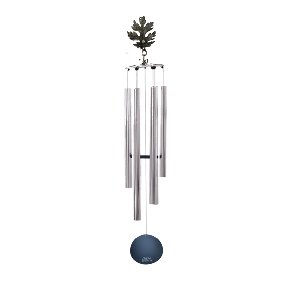 Wind Chime - 36in Oak Leaf - Silver Tube