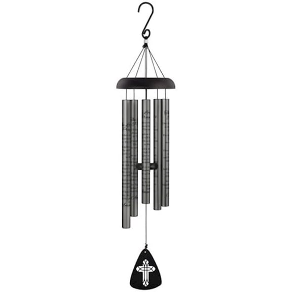 Carson Home Accents Wind Chime-Charcoal Sonnet-The Lord's Prayer (30")