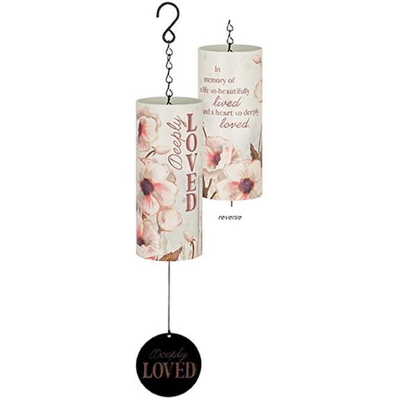 Carson Home Accents 272778 18 in. Cylinder Wind Chime, Sonnet-Deeply Loved