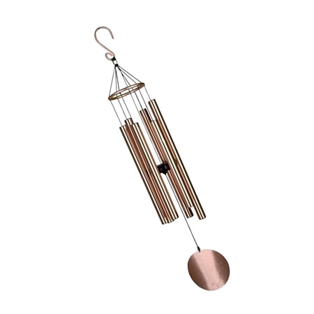 Wind Chime, Windchime Wind Chimes Bells 6 Metal Tubes Outdoor for Garden, Yard,Patio and Home Decor Rose Gold