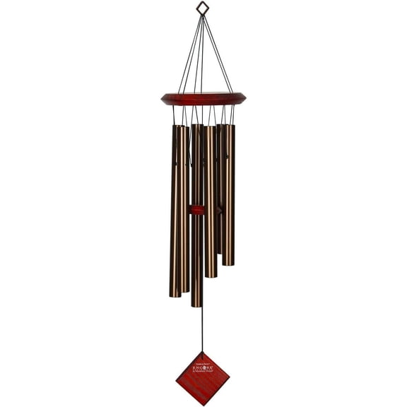 Wind Chime for Outside 27 Inch Bronze Small Light Airy Sound for Garden Patio Porch Decor