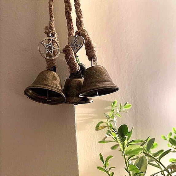 Wind Chime with 6 Bells and Protective Amulets for Home Blessing and Negative Energy Clearing