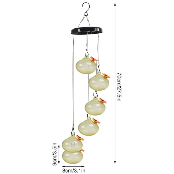 Wind Chimes & Bird Feeder Set for Garden Yard Patio — Decorative Outdoor Hanging Feeder with Intricate Design, Multiple Feeding Spots, and Versatile Use for Nature Lovers