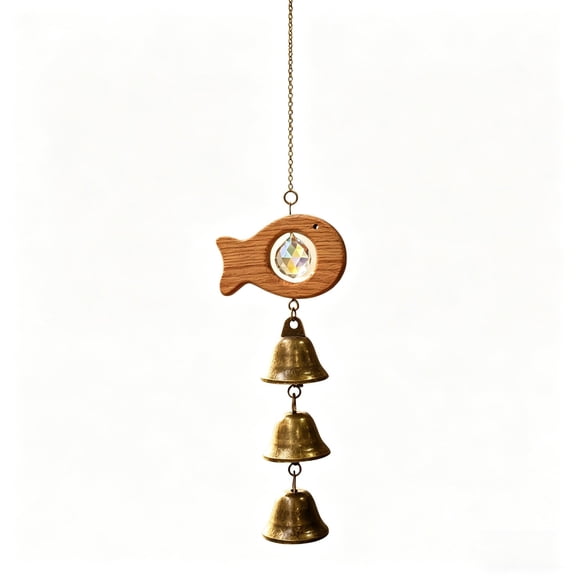 Wind Chimes Fish, Garden Small Wind Chime for Home Decor, Metal Bell for Garden Valentines Day Gift Decoration Indoor/Outdoor