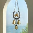thumbnail image 1 of Wind Chimes Outdoor Metal | Horseshoe Shape Garden Wind Chime | Home Decor, Melodious Sound, Bronze Color, Durable Small Bells, 13.8 in, Gift Idea, 1 of 6