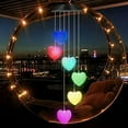 thumbnail image 1 of Wind Chimes Outdoor Solar Heart Wind Chimes Color Changing LED Mobile Wind Chime, 1 of 6