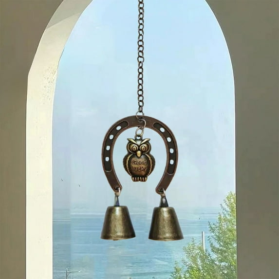 Wind Chimes for Outside, Garden Wind Chimes with Horseshoe And Bells Gifts for Mom Soothing Melodic Tones Windchimes Outdoors Decor for Patio, Porch, Garden