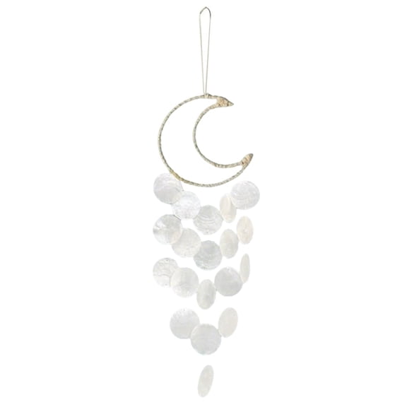 Wind Chimes for Outside,Handcrafted Capiz Shells Wind Chime for Indoor/Outdoors,Garden Decoration of Coastal Style,Great Gift for Shells Wind Chimes Lovers and More (Blue)