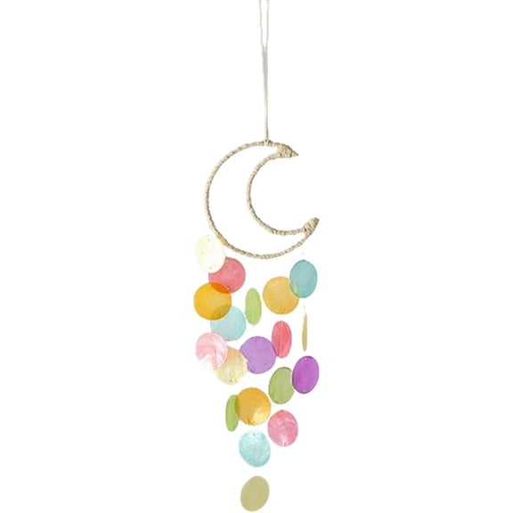 Wind Chimes for Outside,Handcrafted Capiz Shells Wind Chime for Indoor/Outdoors,Garden Decoration of Coastal Style,Great Gift for Shells Wind Chimes Lovers and More (Colorful)