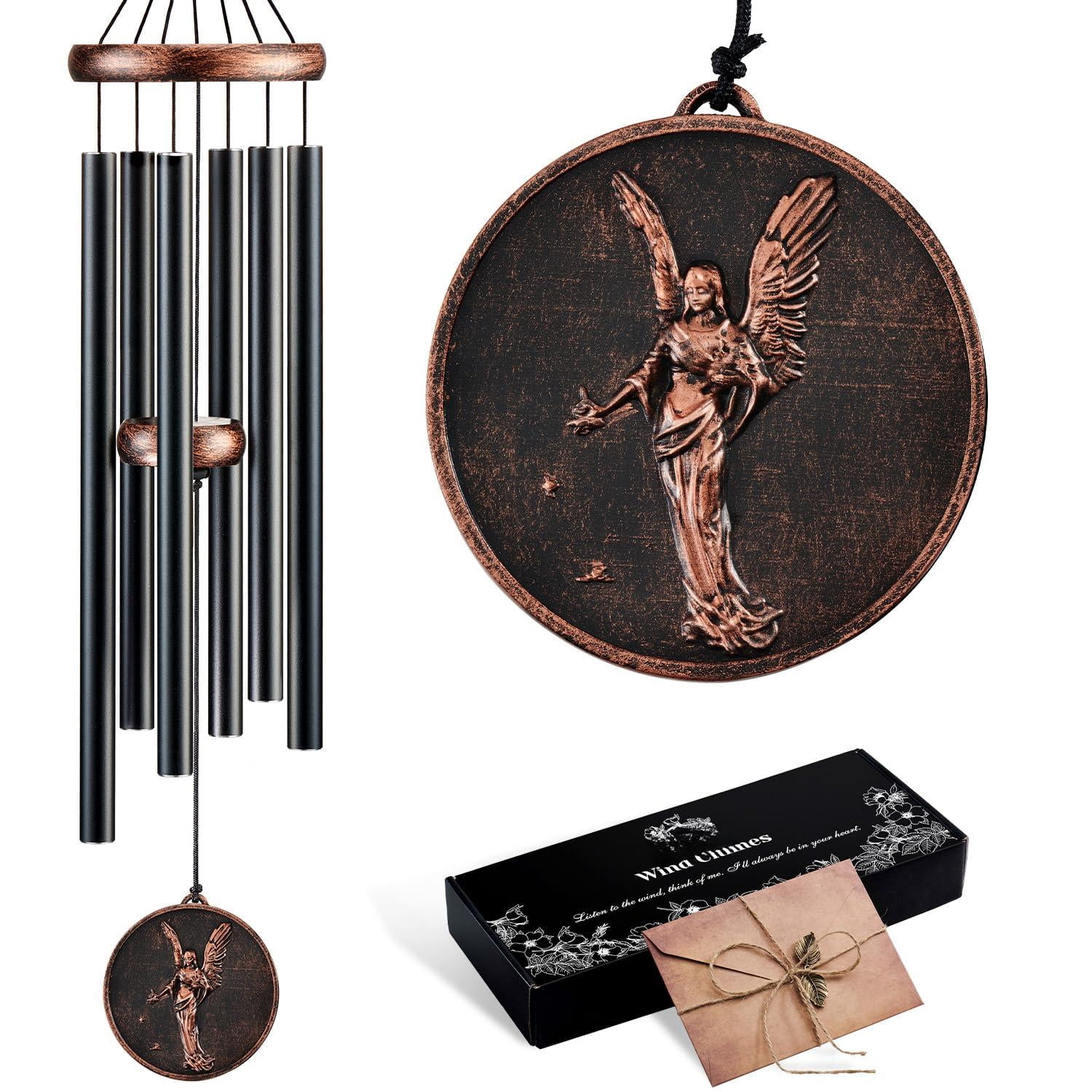 Wind Chimes For Outside  Vintage Angel Deep Tone Chime Outdoor Clearance Memorial/festivals/birthday Gift Mom Dad Women Grandma Home Garden Patio Decor (32" Angel)