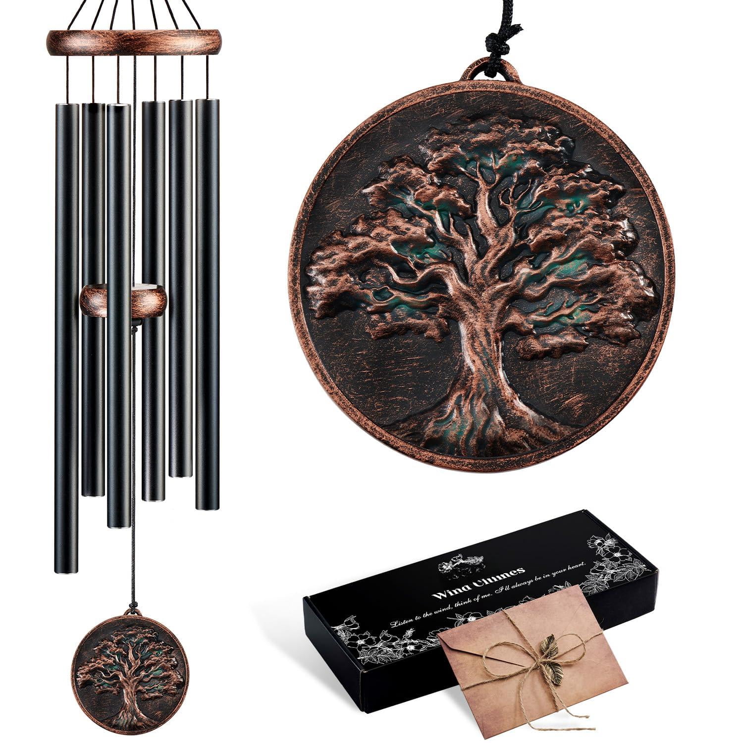 Wind Chimes For Outside  Vintage Tree Of Life Deep Tone Chime Outdoor Clearance Memorial/festivals/birthday Gift Mom Dad Women Grandma Garden Porch Patio Decor (32" Life)