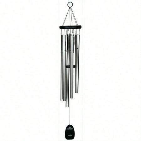 Wind Chimes Pachelbel's Canon In D Silver Aluminum Tubes Medium 32 Inch Deep Toned Windchime For Outdoor Decor For Garden Patio Porch
