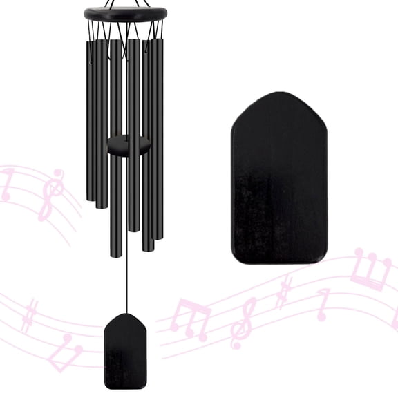 Wind Chimes for Outside, Garden Wind Chimes Outdoor Clearance, Memorial Wind Chimes with 6 Metal Tubes & Hook