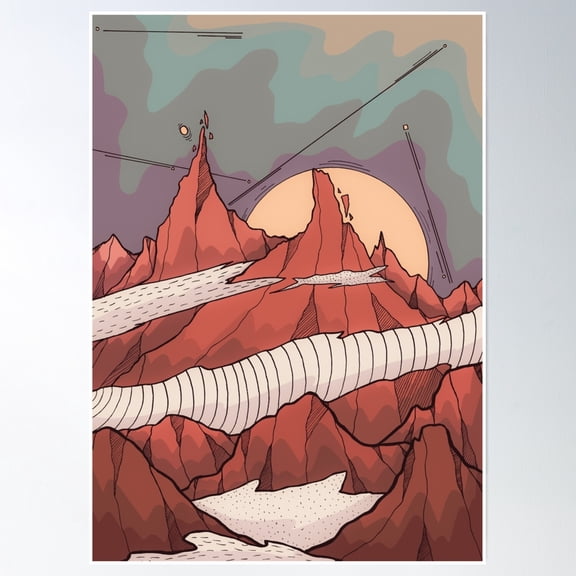 Wind Cloud Peak Poster Wall Art, Modern Wall Decor, 8x12 UNFRAMED