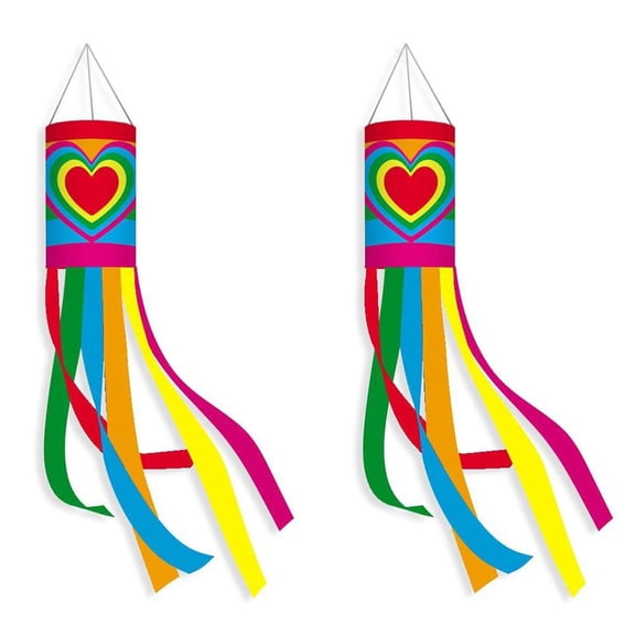 Wind Direction Bags 2pcs for Garden Outdoor Decor For rainbow Color Design