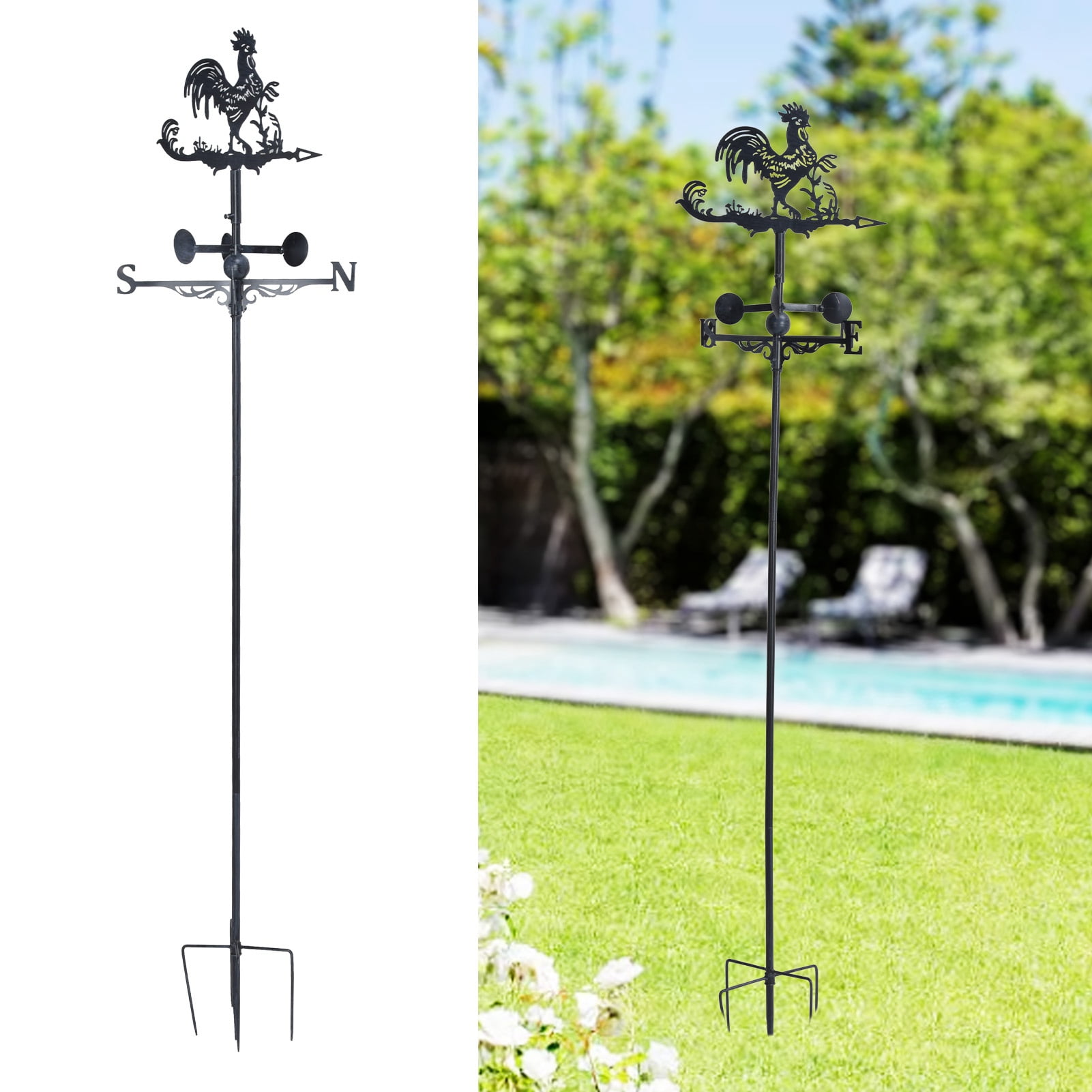Wind Direction Lawn Weather Vane Wrought Iron Weather Vane Wind