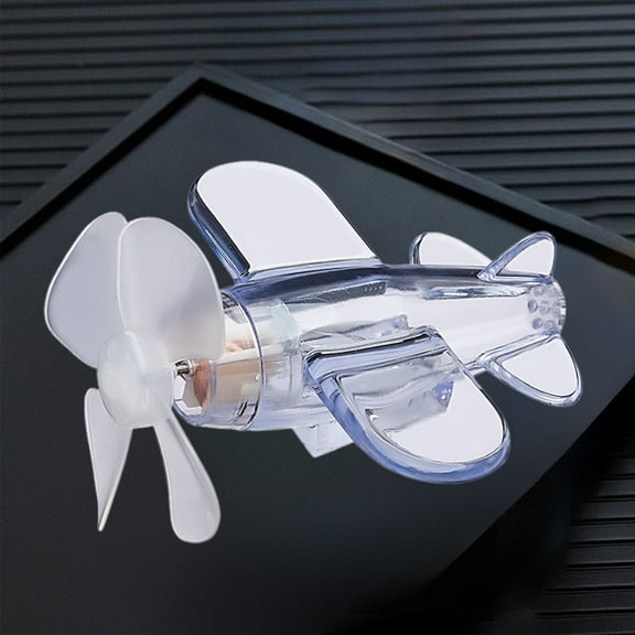 Wind Driven Bicycle Lights, Cute Airplane Handlebar Pendant with LED Lights, Accessories for Electric Vehicles and Motorcycles, Clear
