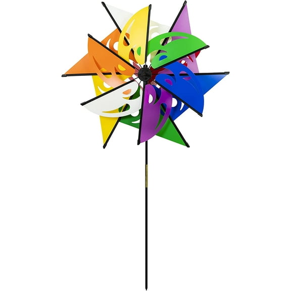 Wind Fairys Mardi Gras Wind Spinner with a Butterfly Windsail - Colorful Garden Dcor