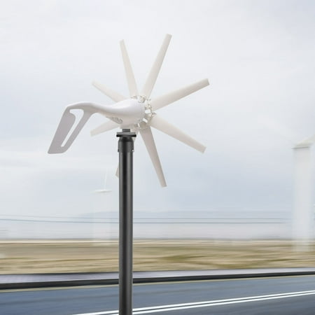 Wind Generator 600W Hybrid Wind Turbine Generator DC 12V Turbine Wind Generator with 8 Blades Wind Generator Kit for Marine, RV, Home