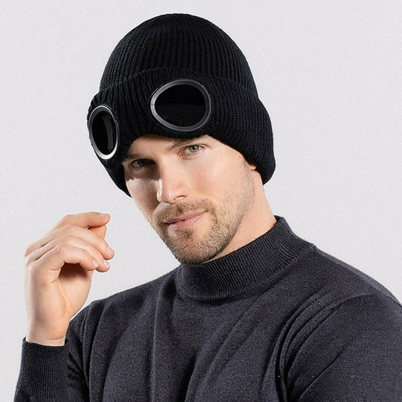 Wind Glasses Knitted Hat Ski Skiing And Warm Wool Cap Knitted Hat Thermal Winter Hat for Men Warming Hat Mad Trapper Hat Cold Hat Mens Hat with Ear Whiplash Hat E Weather Gear Tartan Plaid Hat Warm