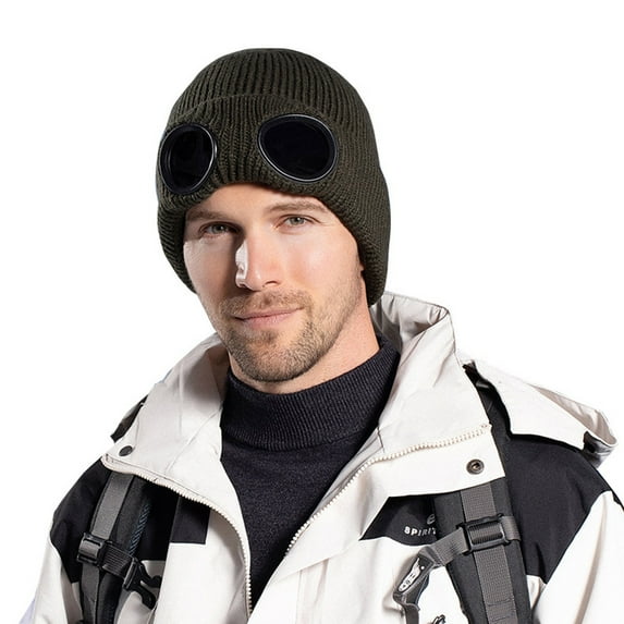 Wind Glasses Knitted Hat Ski Skiing And Warm Wool Cap Knitted Hat Trapper Gloves for Men Thermal Hats for Women E Cold Hat Men Winter Mad Hat Winter Headgear Mens Cold Weather Hats Heated Work Hat