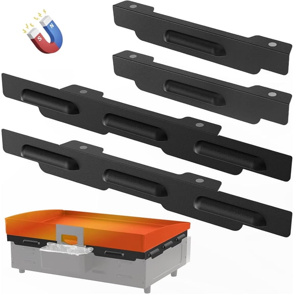 Wind Guards for Blackstone 22 Inch Griddle, Grill Accessories for Griddle Grill and Camping, 5018 Magnetic Stainless Steel Wind Screens Protect Flame Hold Heat, Compatible with Hood, Black
