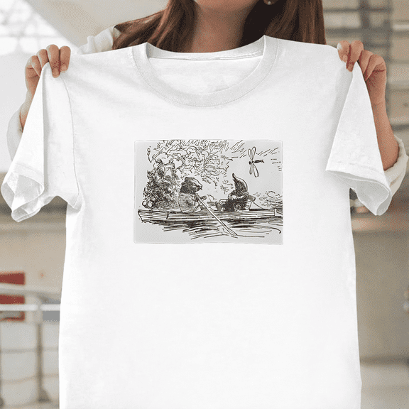 Wind In The Willows Ratty And Mole Boating Unisex T-Shirt, up to size 3XL.