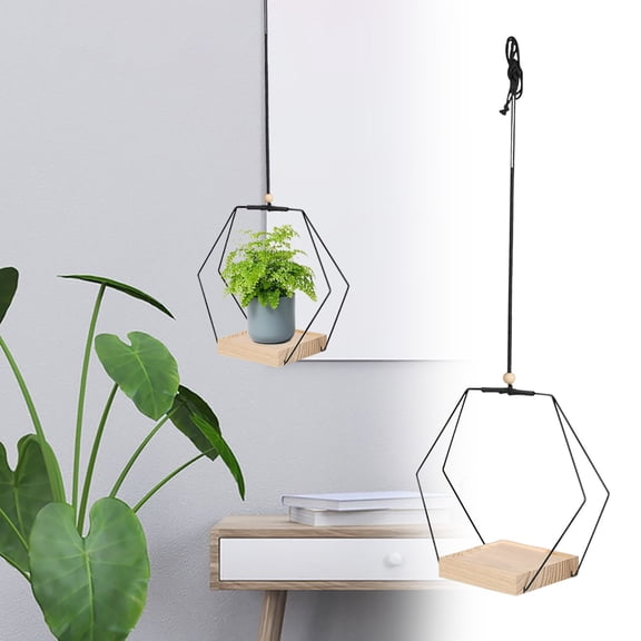 Wind Indoor Hanger with Bohemian Wall Hanging Basket, Macramé Planter for Ceiling or Window Decor, Titanium Steel Rings with Unbleached Ropes,Versatile for Living Rooms or Patios
