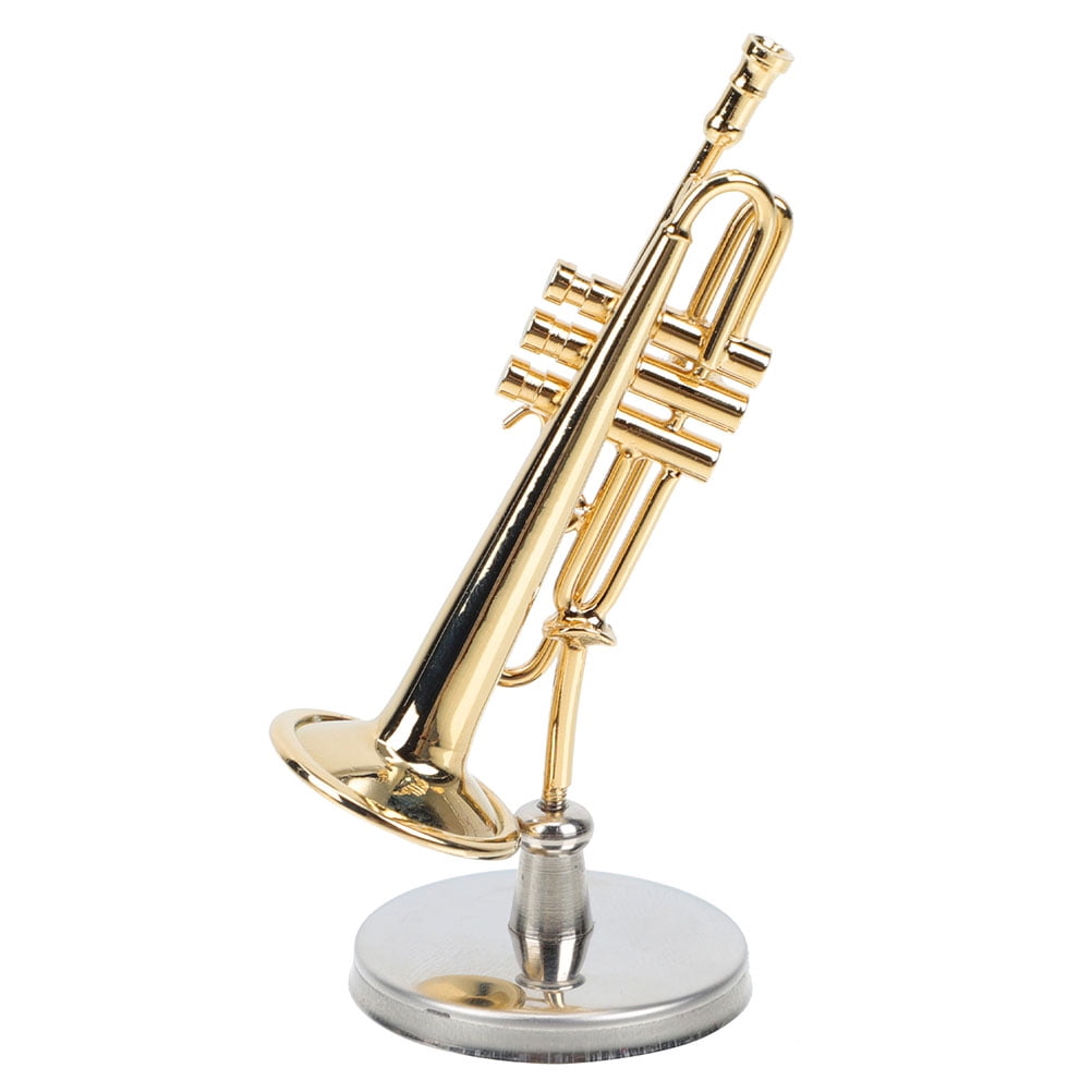 Miniature Wind Instruments Realistic Miniature Trumpet Model - Collectible Wind Instrument Toy for ...