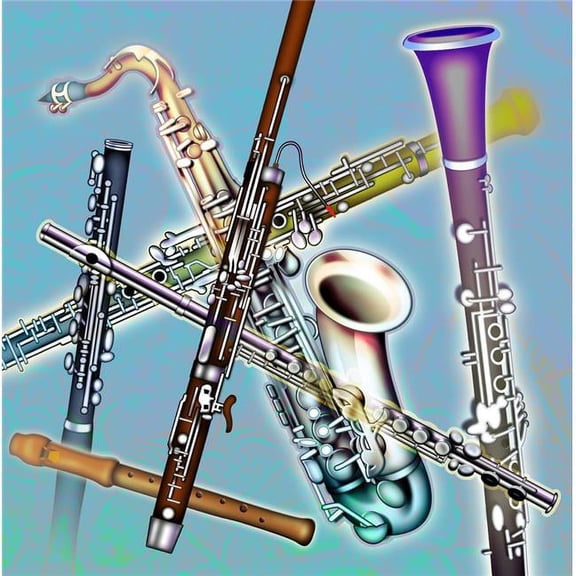 Wind Instruments Poster Print by Design Pics Eye Traveller, 15 x 15