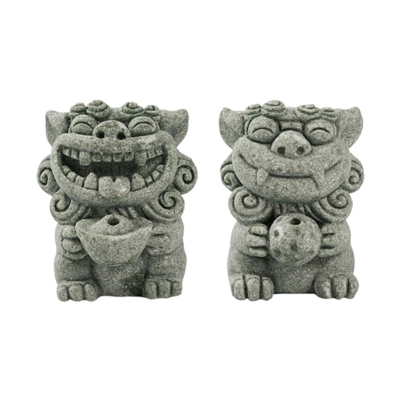 Wind Lion Statue Wind Lion Sculpture Modern Statue Tea Ceremony Wind Lion Figurine for Desktop Shelf Dining Room Home Decorations Party Gift Style C