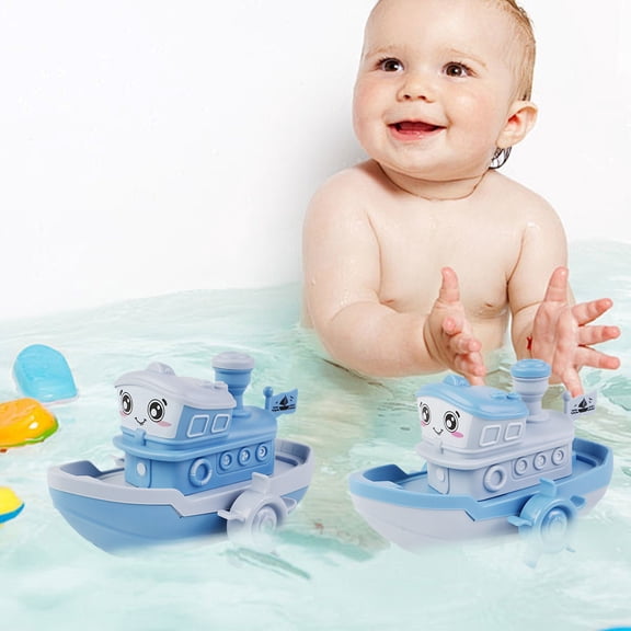 Wind Up Mechanical Bath Toy Ship with Self Propelling Function Floating Swimming Pool Toy for Bathtub Fun No Batteries Needed Promotes Motor Skills Development and Interactive Water Play Activities