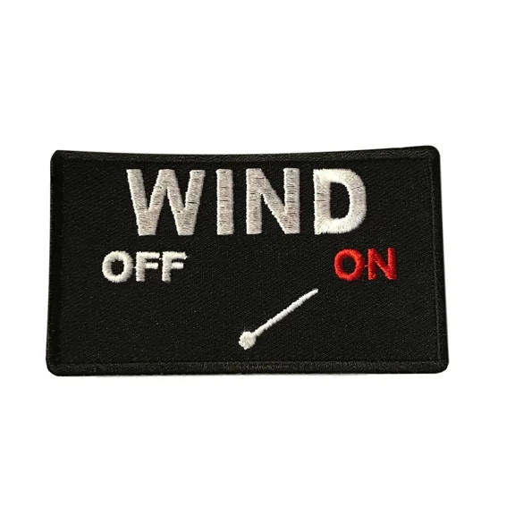 Wind Mode On Iron-On Steampunk Biker Patch 3.5 x 2 Inch Embroidered Cosplay Novelty DIY