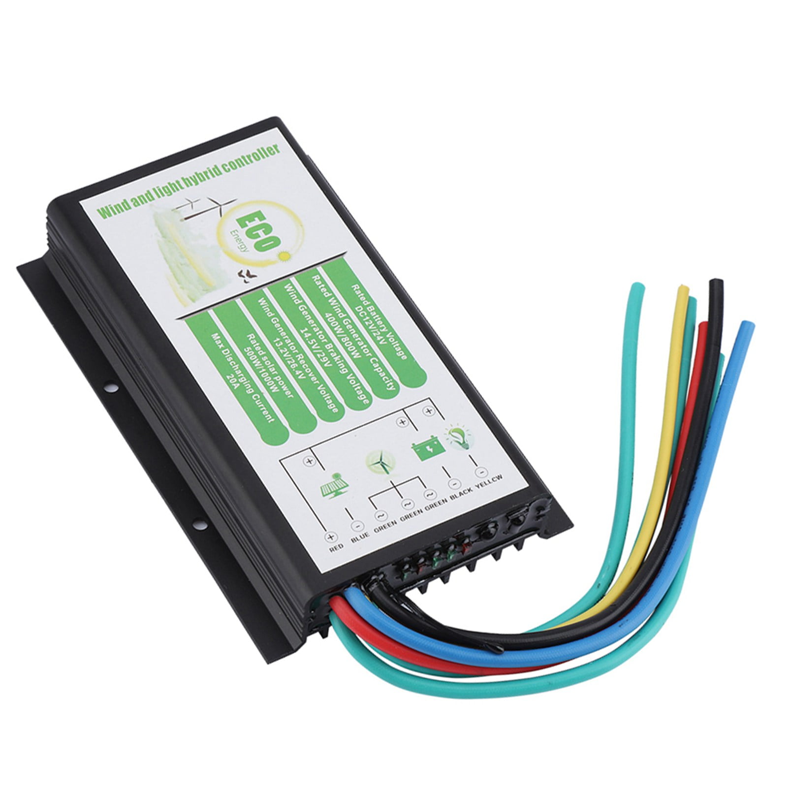 Wind Power Controller, Solar Energy Controller, Fully Sealed Black