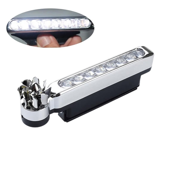 Wind-Powered 8-LED Car Daytime Running Light with Adjustable Bracket and ABS Material for Vehicles