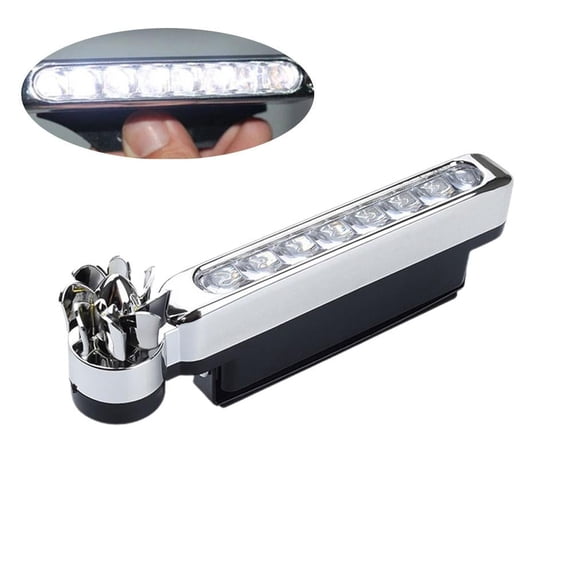 Wind-Powered 8-LED Car Daytime Running Light with Adjustable Bracket and ABS Material for Vehicles