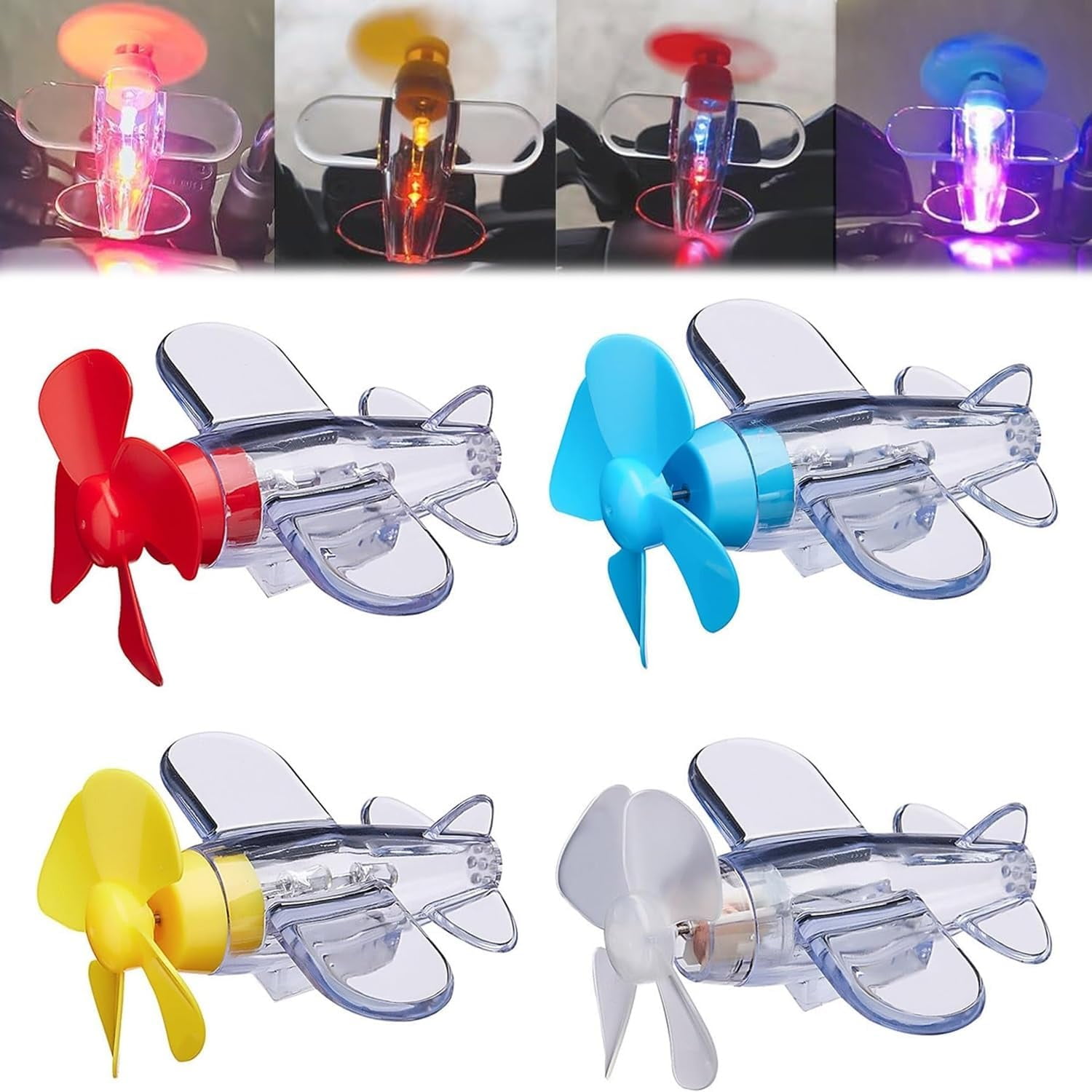 Wind-Powered LED Airplane Propeller, Waterproof Transparent Luminous ...