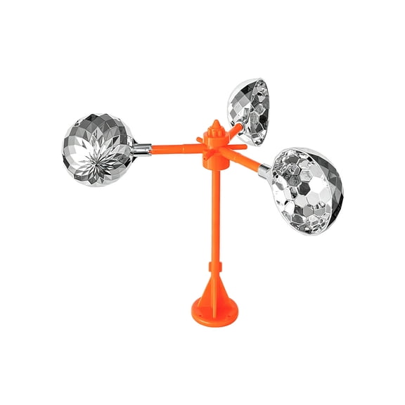 Wind Powered Reflective Bird Deterrent Weatherproof Abs Base Repeller 16.14X16.14X11.61In 1.21Lb 360° Rotating Unit For Farm Pool Garden Orchard Orange