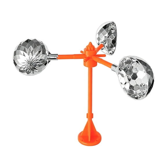 Wind Powered Reflective Bird Deterrent Weatherproof Abs Base Repeller 16.14X16.14X11.61In 1.21Lb 360° Rotating Unit For Farm Pool Garden Orchard Orange